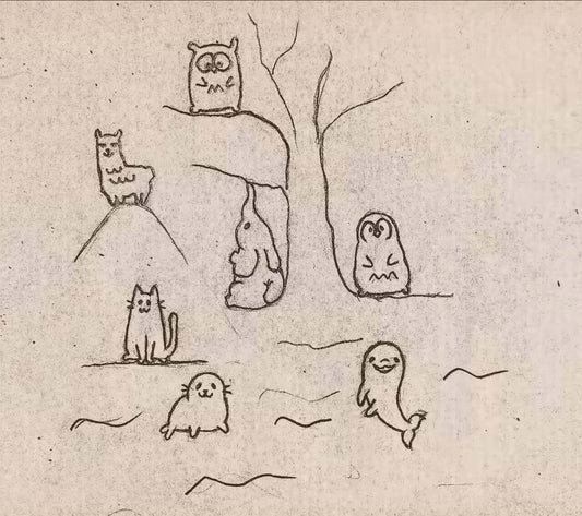 schizzo animali collezione "Gang del Bosco"