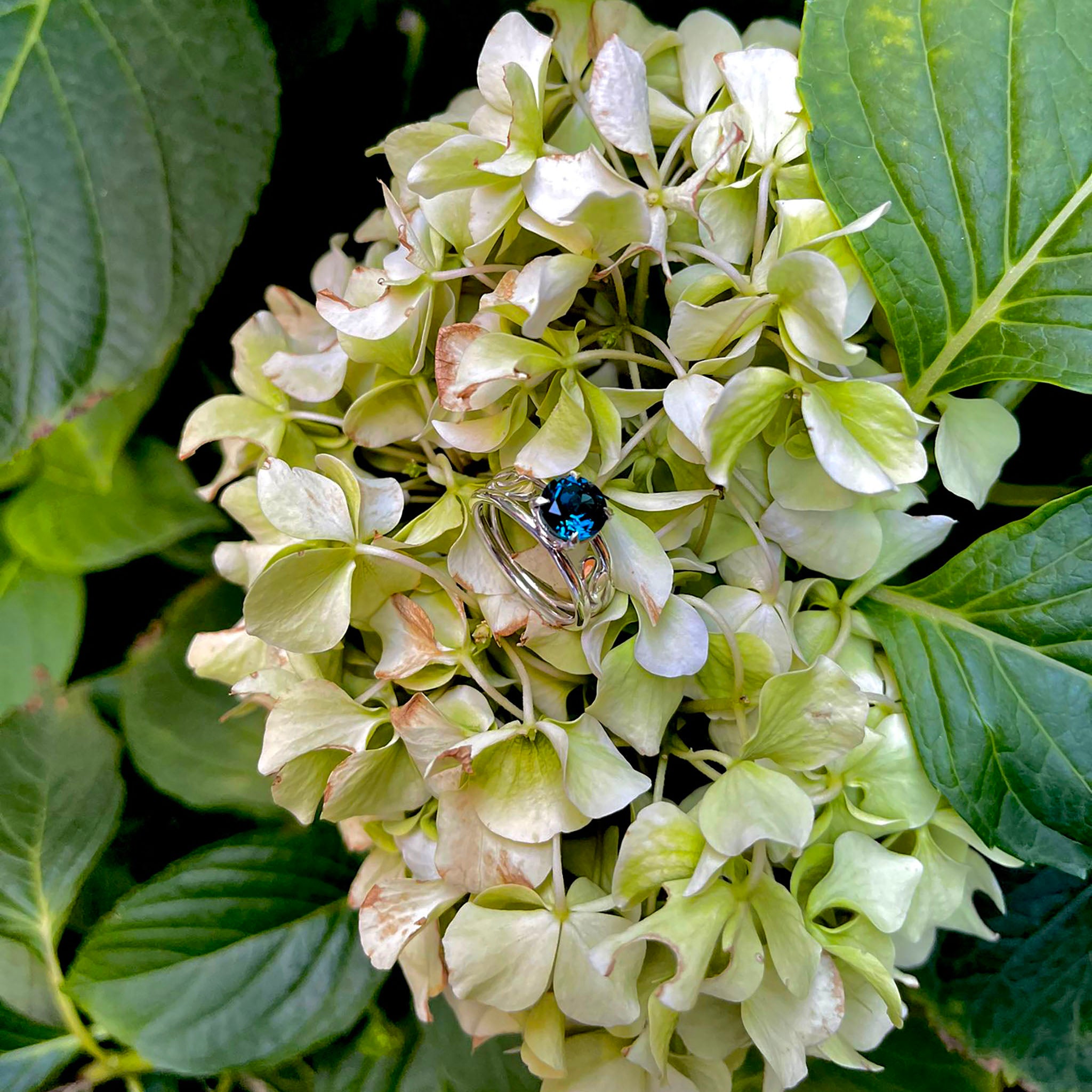 anello argento 925 con topazio london incastonato