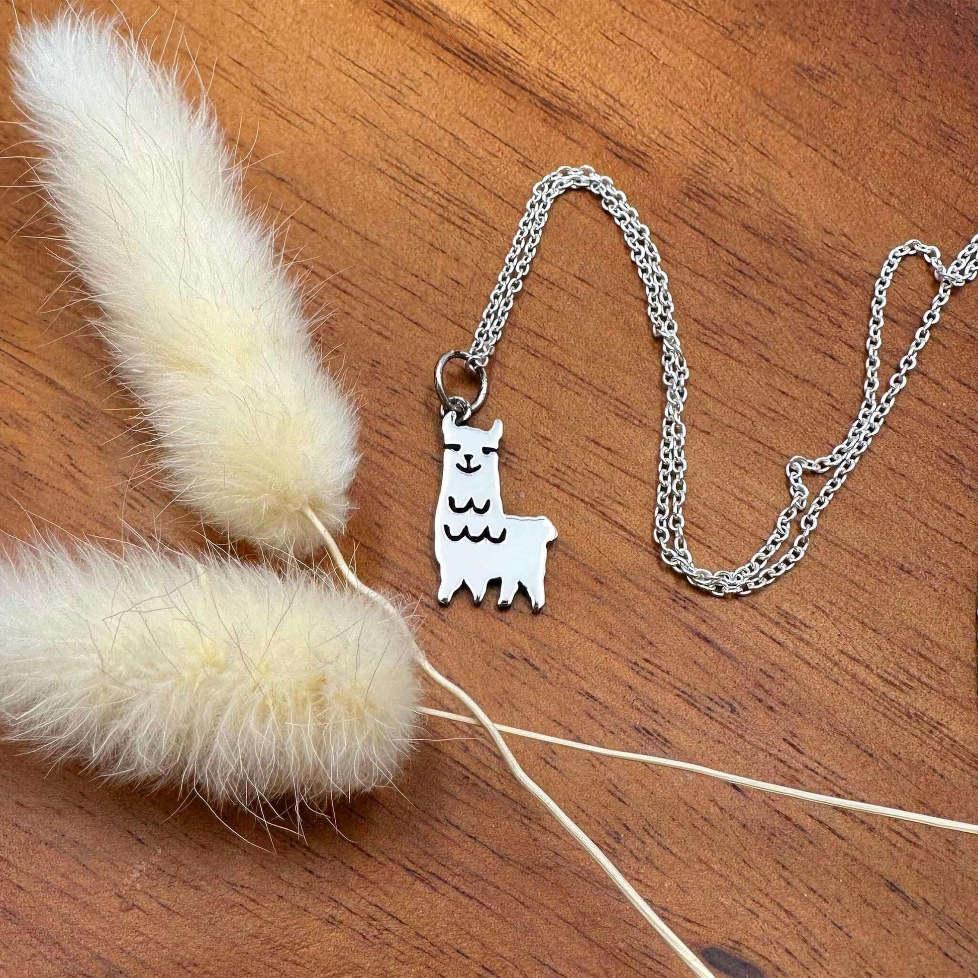 ciondolo argento 925 a forma di animale lama