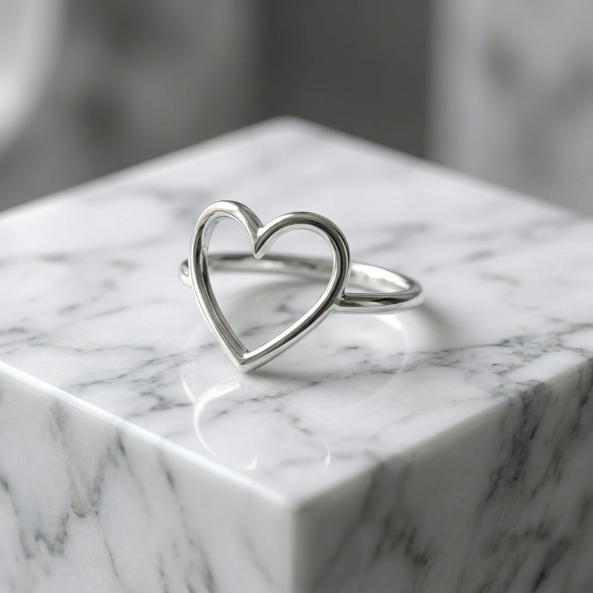 Sara Grace Jewelry anello in argento 925 cuore dettaglio artigianale – gioiello romantico 