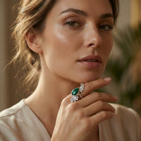 Sara Grace Jewelry - Foto Prodotto Anello Foglia Argento 925 Indossato