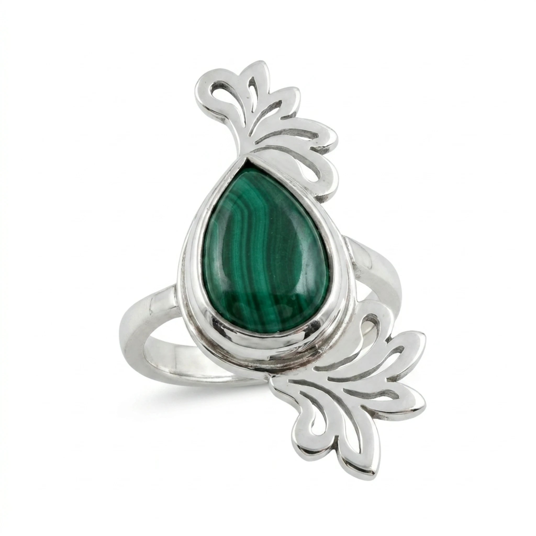 Sara Grace Jewelry - Foto Prodotto Anello Foglia Su Sfondo Bianco