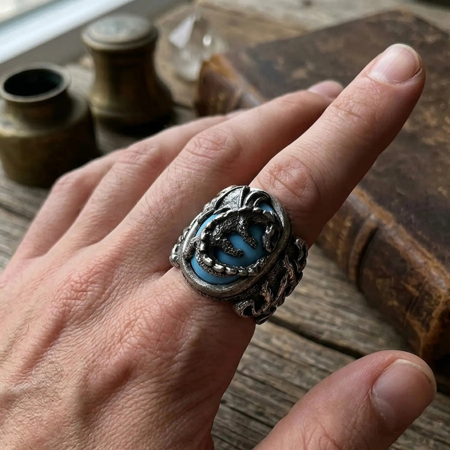 Jack Sparrow Ring Blue Stone