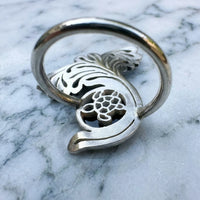 Sara Grace Jewelry anello in argento 925 manta con pietra dettaglio retro – gioiello artigianale 