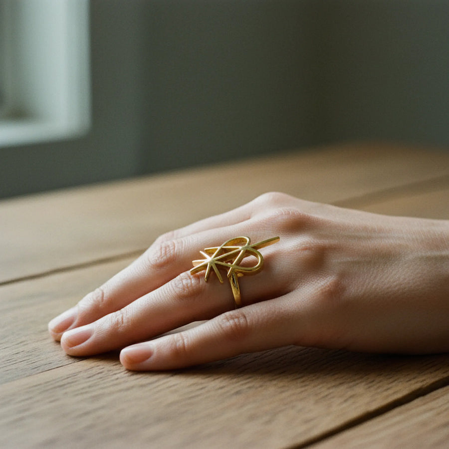 Gold-Plated 925 Sterling Silver Ring
