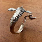 Sara Grace Jewelry anello 3D in argento 925 carpa koi dettaglio retro – gioiello artigianale 