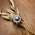 Sara Grace Jewelry anello in argento 925 sole su spiga di grano – gioiello estivo artigianale 