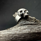 Sara Grace Jewelry anello artigianale in argento 925 a forma di teschio – gioiello rock fatto a mano