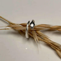 Sara Grace Jewelry anello in argento 925 serpente su spiga di grano vista dall alto – gioiello artigianale 