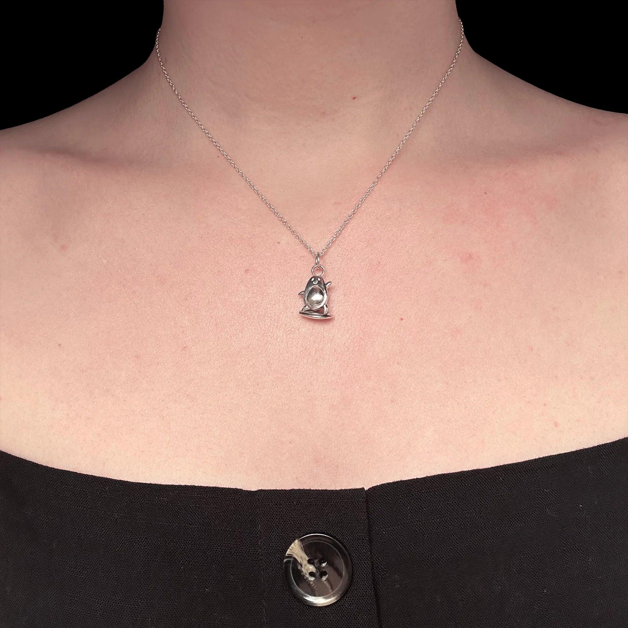 Sara Grace Jewelry ciondolo in argento 925 avocado surf con catenina 40 cm – gioiello originale 