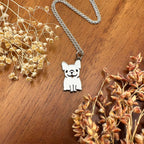Sara Grace Jewelry ciondolo artigianale in argento 925 a forma di bulldog – gioiello fatto a mano