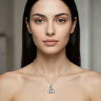 Sara Grace Jewelry - Foto Prodotto Ciondolo Ciliegine Argento 925 Indossato con Catenina 40 cm