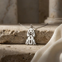 Sara Grace Jewelry ciondolo artigianale in argento 925 a forma di cocker spaniel – gioiello fatto a mano