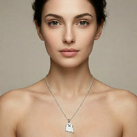 Sara Grace Jewelry - Foto Prodotto Ciondolo Fochina Argento 925 Indossato con Catenina 45 cm