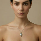 Sara Grace Jewelry - Foto Prodotto Ciondolo Gelatino Argento 925 Indossato con Catenina 40 cm