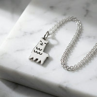 Sara Grace Jewelry ciondolo artigianale in argento 925 a forma di lama – gioiello fatto a mano vista lateralew