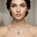 Sara Grace Jewelry - Foto Prodotto Ciondolo Tartarughina Argento 925 Indossato con Catenina 40 cm