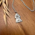 Sara Grace Jewelry ciondolo artigianale in argento 925 a forma di cocker spaniel – gioiello fatto a mano