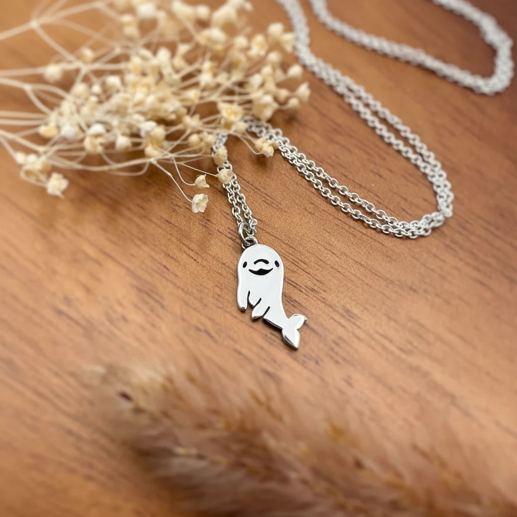 Sara Grace Jewelry ciondolo artigianale in argento 925 a forma di delfino – gioiello fatto a mano