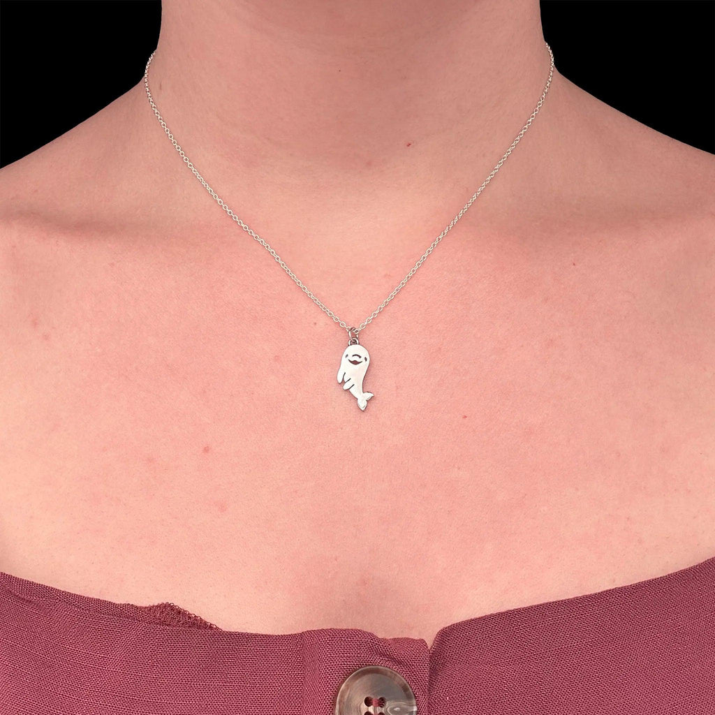 Sara Grace Jewelry ciondolo in argento 925 delfino con catenina 40 cm – gioiello artigianale 