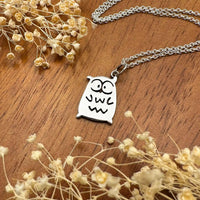Sara Grace Jewelry ciondolo artigianale in argento 925 a forma di gufo – gioiello fatto a mano