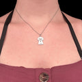 Sara Grace Jewelry ciondolo in argento 925 labrador con catenina 40 cm – gioiello artigianale 