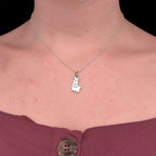 Sara Grace Jewelry ciondolo in argento 925 lama con catenina 40 cm – gioiello artigianale 