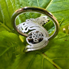 Sara Grace Jewelry anello in argento 925 manta con pietra vista retro – gioiello artigianale 