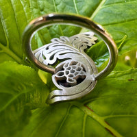 Sara Grace Jewelry anello in argento 925 manta con pietra vista retro – gioiello artigianale 