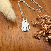 Sara Grace Jewelry ciondolo artigianale in argento 925 a forma di gatto – gioiello fatto a mano