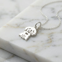 Sara Grace Jewelry orecchini artigianali in argento 925 a forma di labrador – gioiello fatto a mano