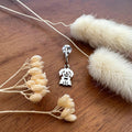 Sara Grace Jewelry orecchini artigianali in argento 925 a forma di labrador – gioiello fatto a mano