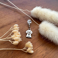 Sara Grace Jewelry orecchini artigianali in argento 925 a forma di labrador – gioiello fatto a mano