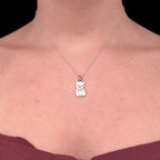 Sara Grace Jewelry ciondolo in argento 925 panda con catenina 40 cm – gioiello artigianale 