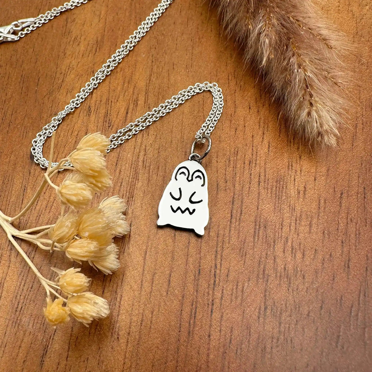 Sara Grace Jewelry ciondolo artigianale in argento 925 a forma di pinguino – gioiello fatto a mano