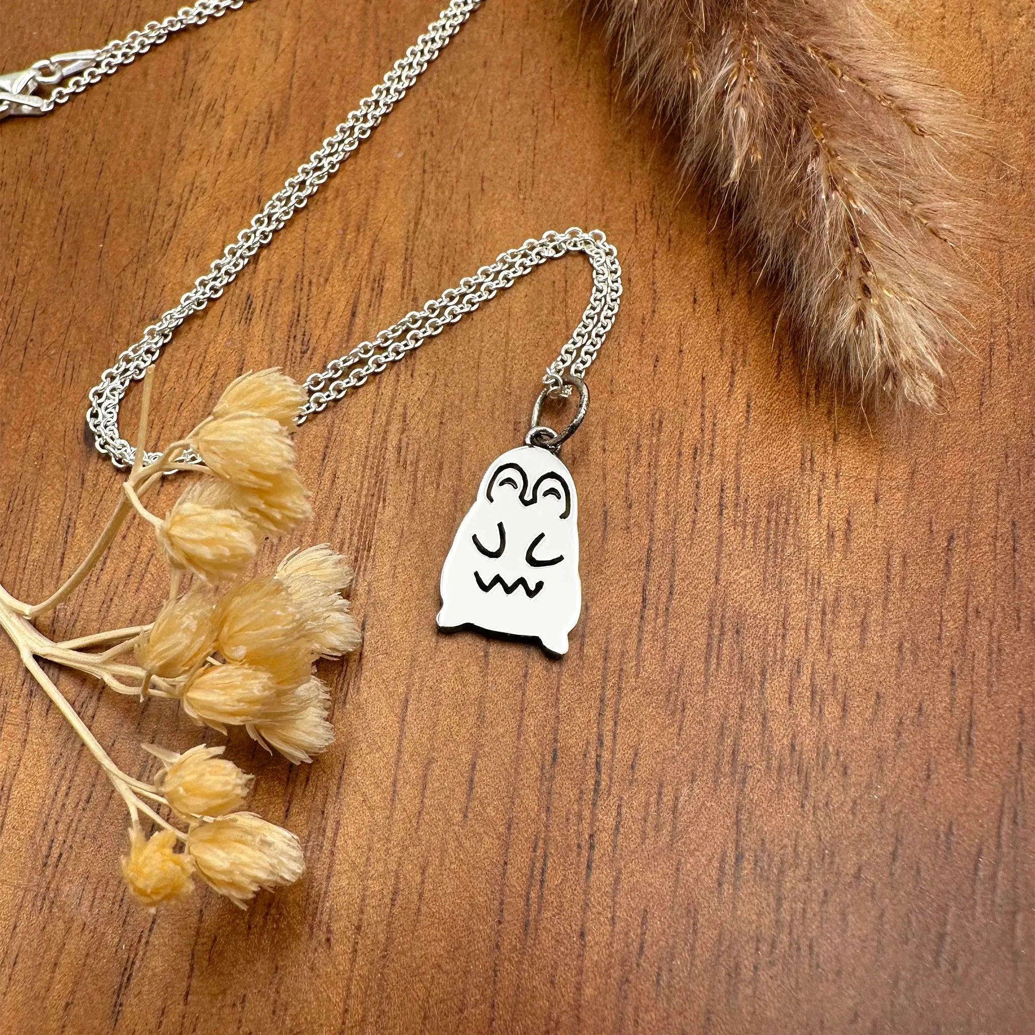 Sara Grace Jewelry ciondolo artigianale in argento 925 a forma di pinguino – gioiello fatto a mano